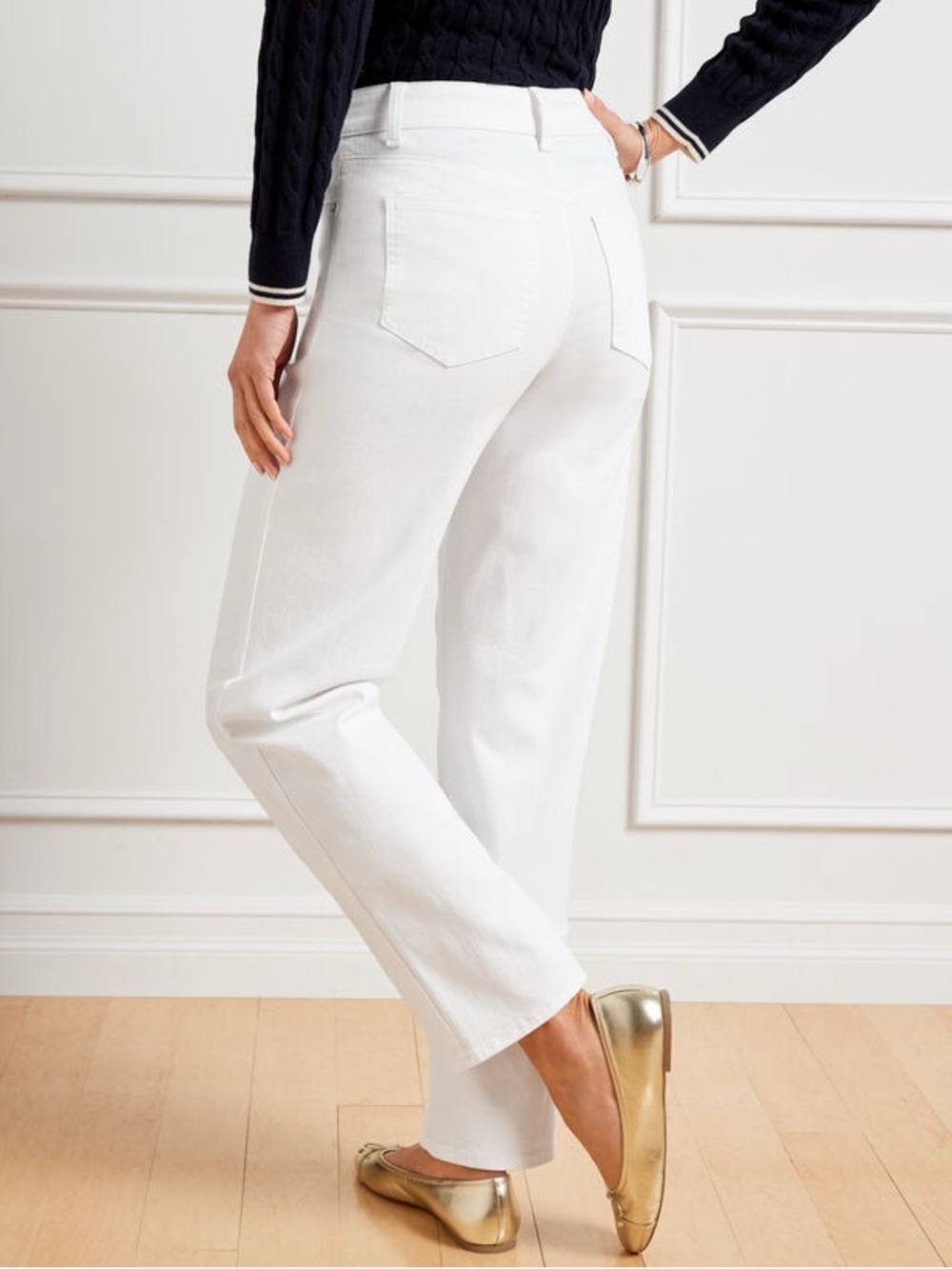 Talbots women’s everyday Jean in white denim ankle stretch pants NWT 16 petite - Picture 10 of 10